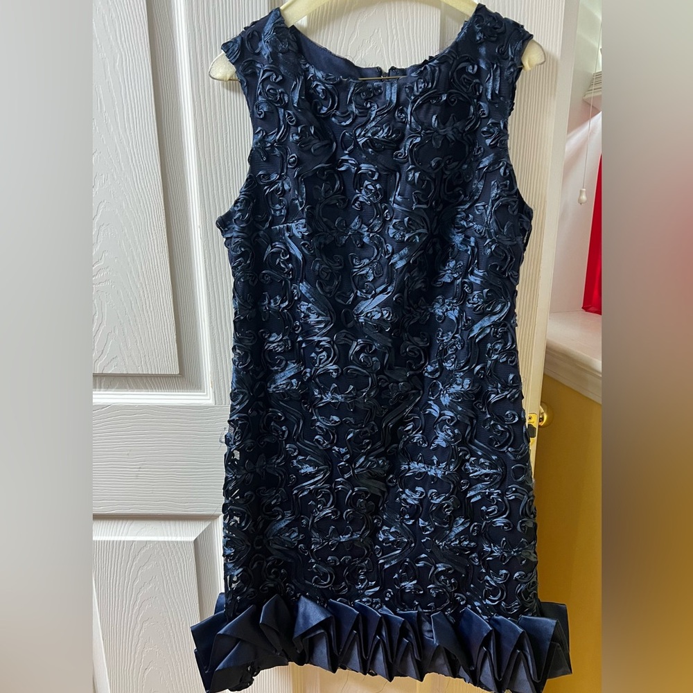 Donna Ricco Blue Sheath Dress sz 10 Cocktail, Gala, Wedding